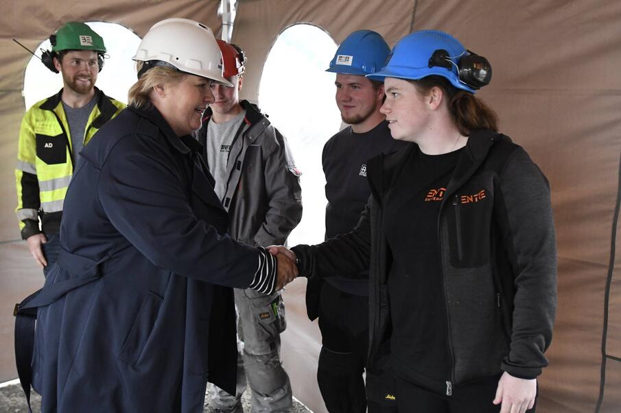Besøk av statsminister Erna Solberg, 2018. Besøk av statsminister Erna Solberg, 2018.